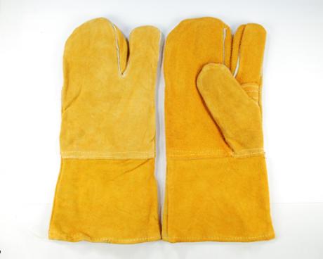 工業三指安全皮手套